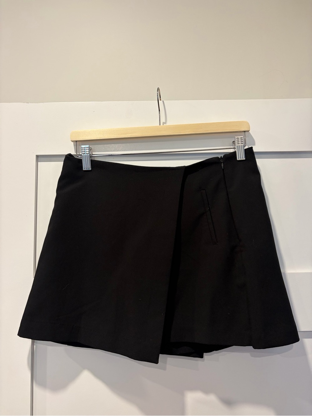 Dynamite - Black Wrap-Front Skort